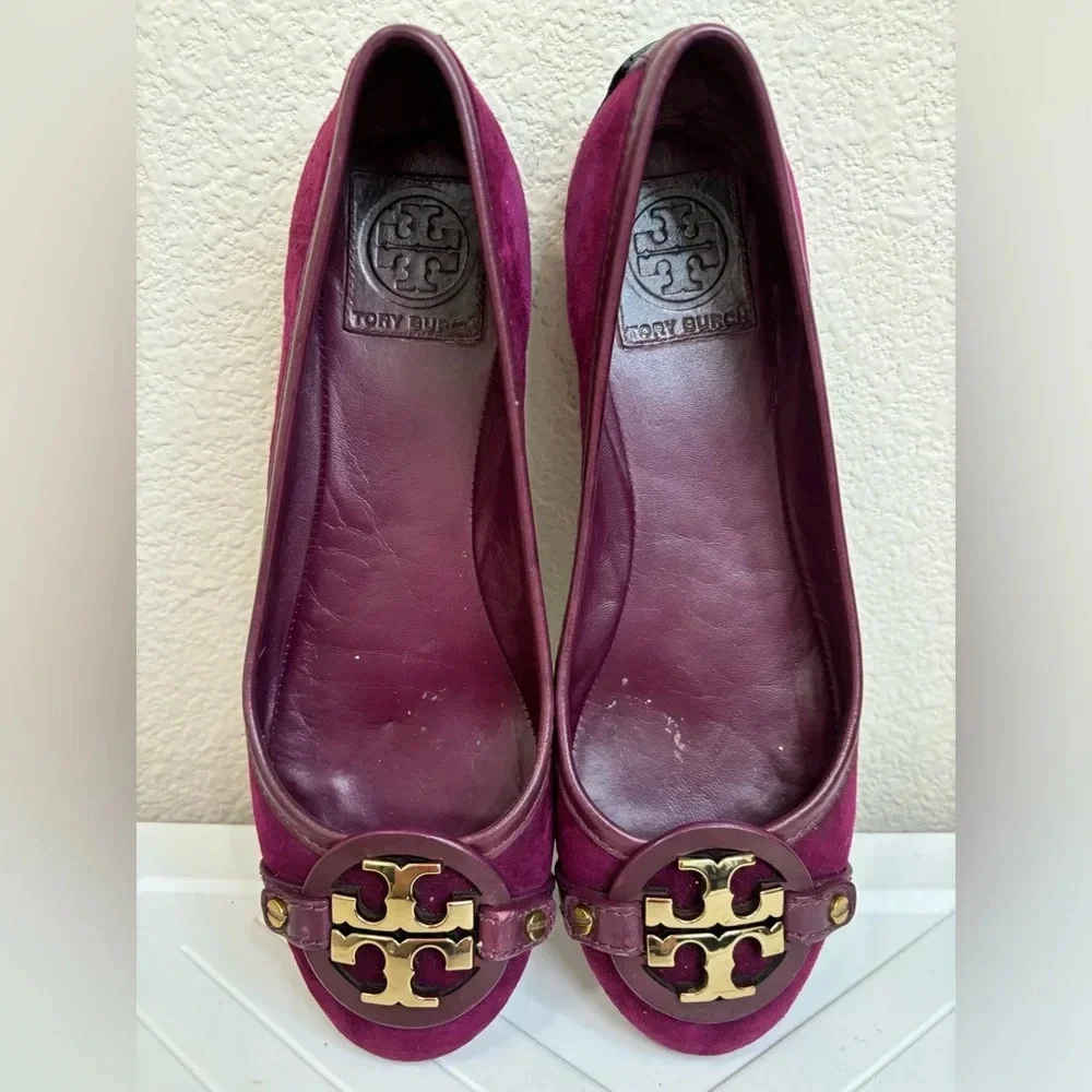 Tory Burch Aaden Flats in Red Wine